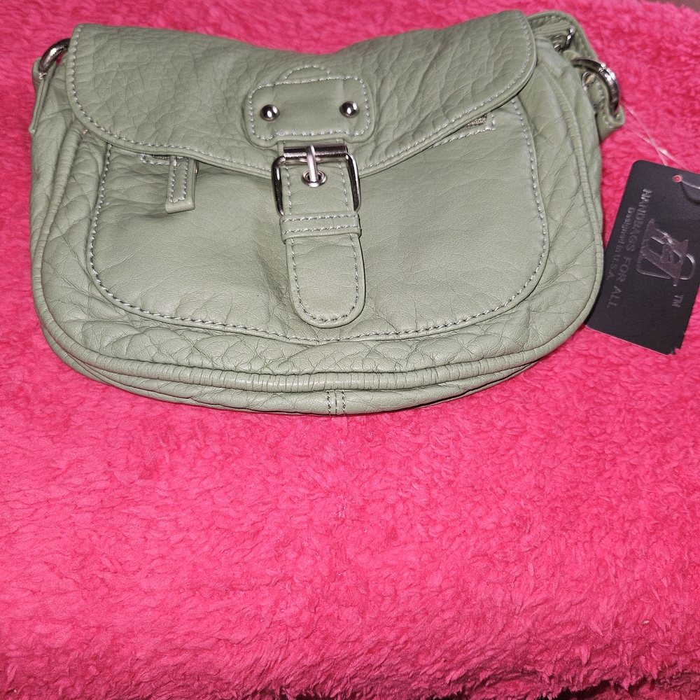Green Leather Crossbody Bag